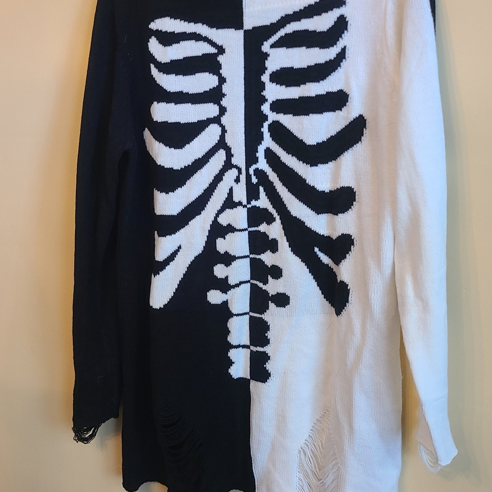 Killstar Black and White Knit Sweater